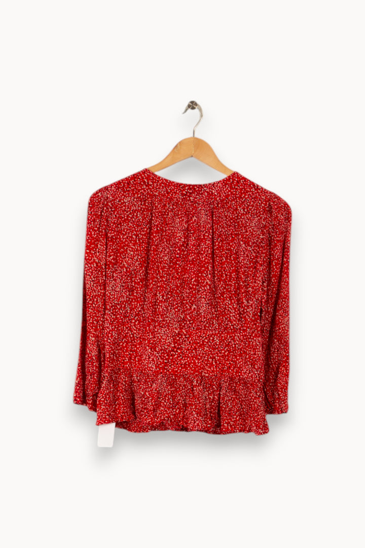 Blouse rouge - Taille M/38 de la marque ba&sh | PARAD29349 - Vendu par Paradigme - Image 3