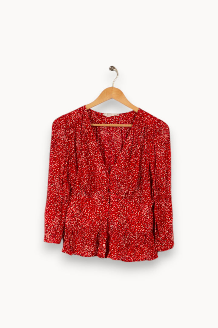 Blouse rouge - Taille M/38 de la marque ba&sh | PARAD29349 - Vendu par Paradigme - Image 1
