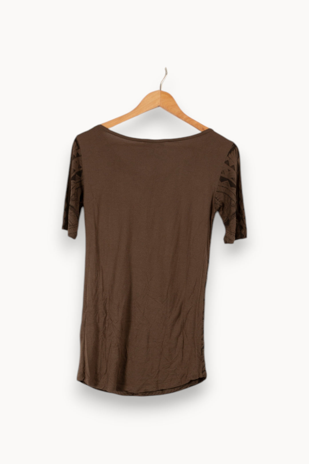 T-shirt gris/vert à motifs - Taille S/36 de la marque Sandro | PARAD29368 - Vendu par Paradigme - Image 2