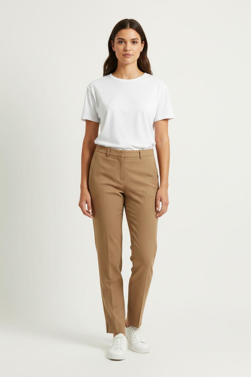Pantalon Cigarette Beige - Taille L/40 de la marque Maison 123 | PARAD29374 - Vendu par Paradigme - Image 1
