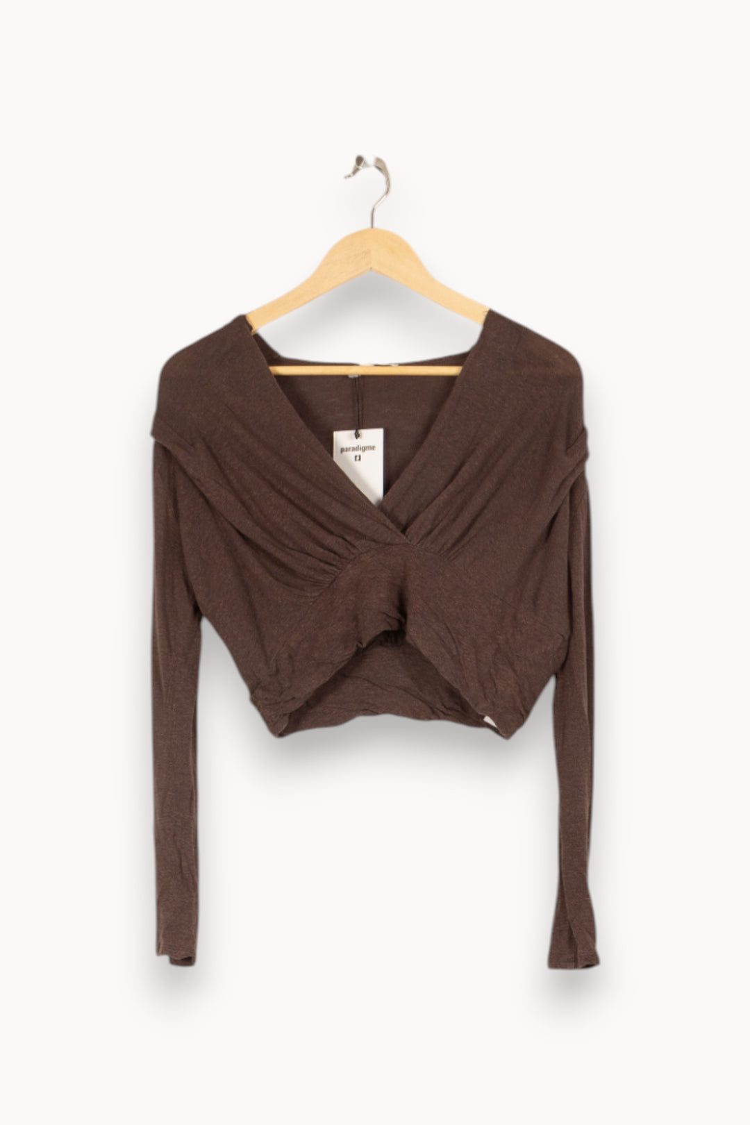 Top à manches longues gris foncé - Taille XS/34 de la marque Suncoo | PARAD29384 - Vendu par Paradigme - Image 1