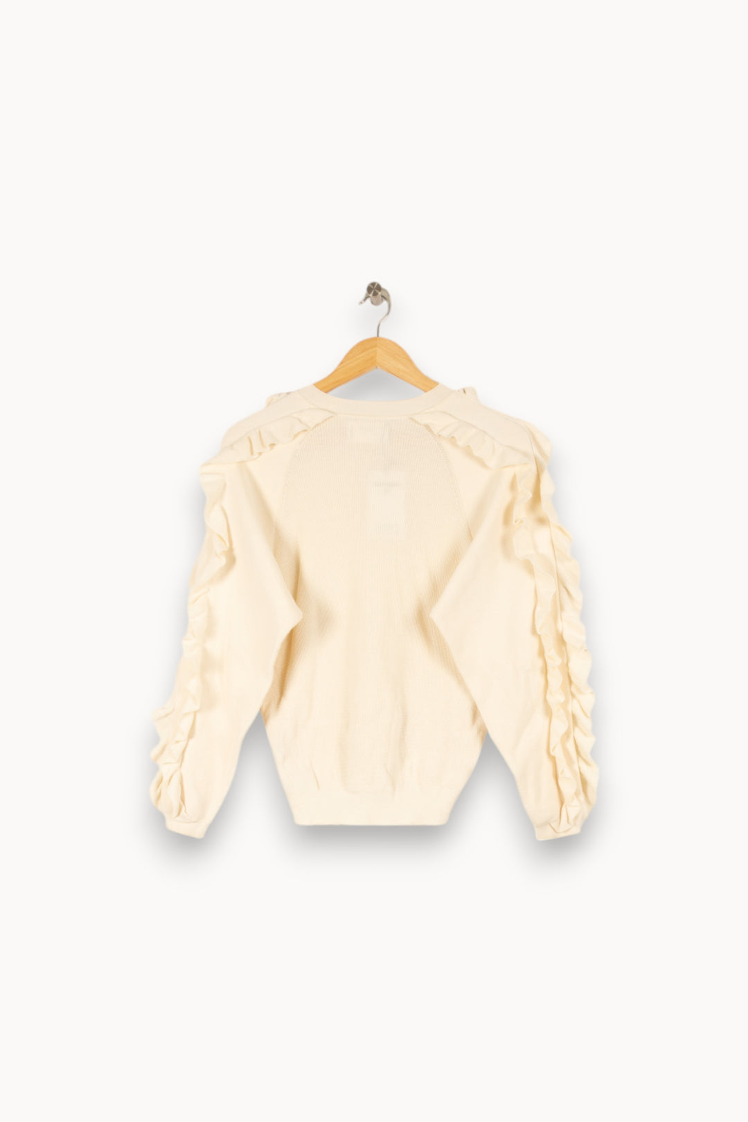 Pull blanc/beige - Taille XS/34 de la marque ba&sh | PARAD29409 - Vendu par Paradigme - Image 3