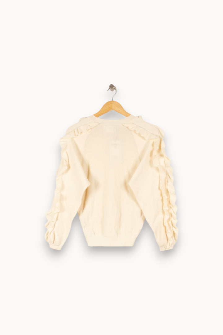 Pull blanc/beige - Taille XS/34 de la marque ba&sh | PARAD29409 - Vendu par Paradigme - Image 3