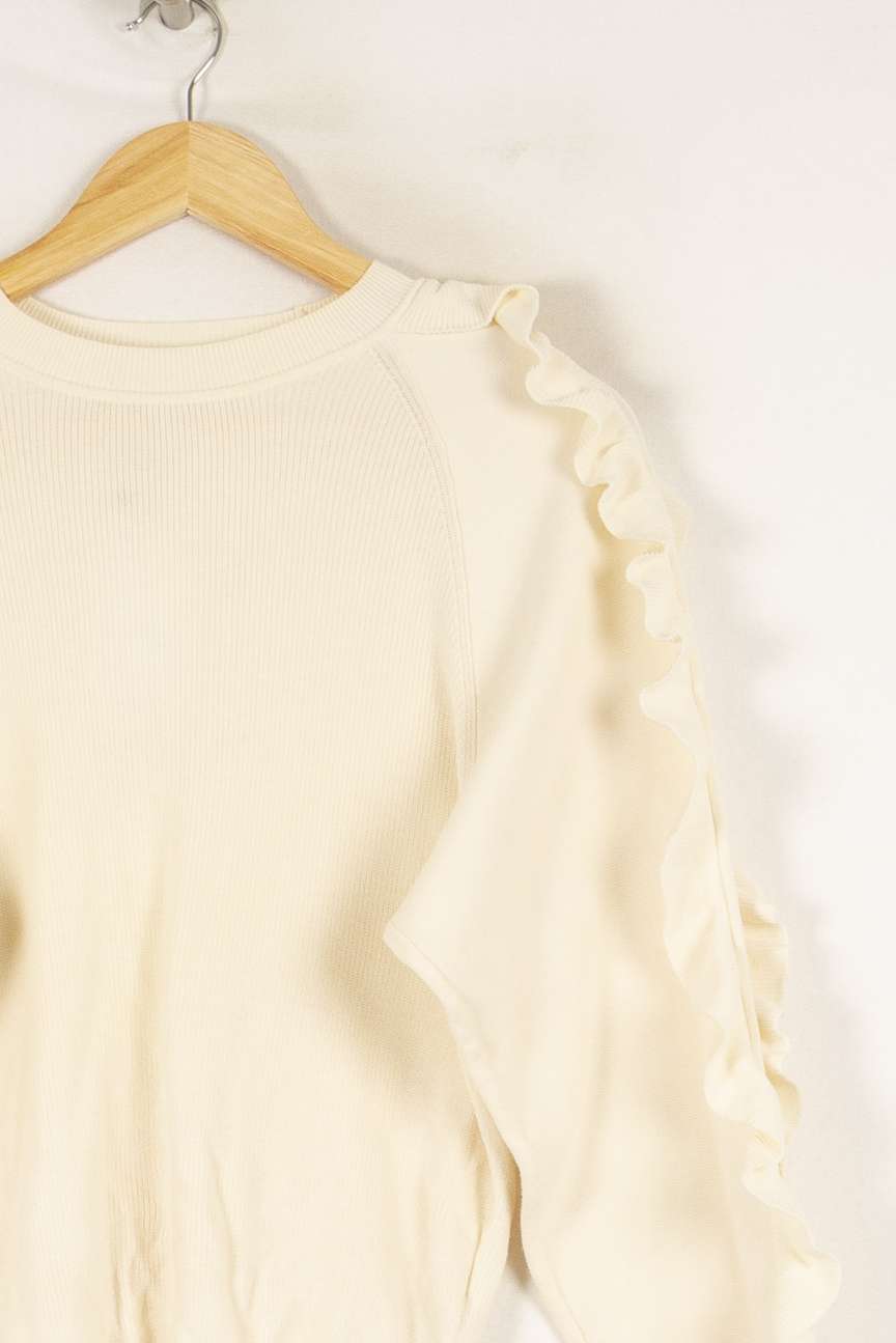 Pull blanc/beige - Taille XS/34 de la marque ba&sh | PARAD29409 - Vendu par Paradigme - Image 2