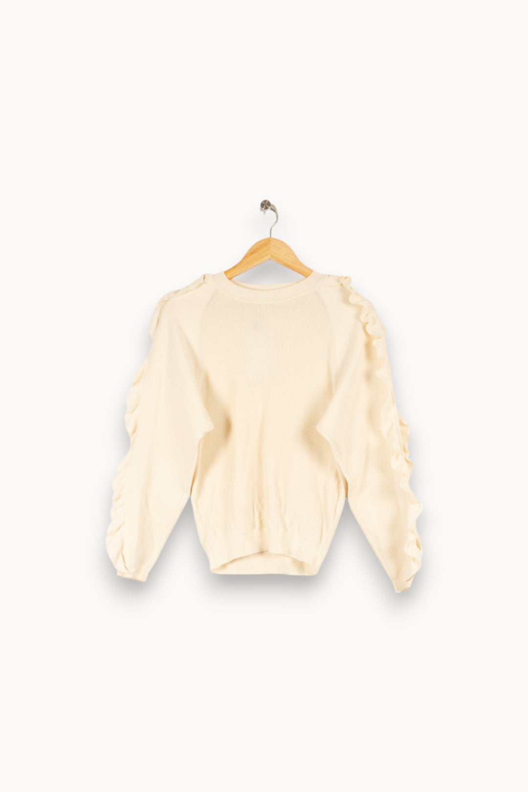 Pull blanc/beige - Taille XS/34 de la marque ba&sh | PARAD29409 - Vendu par Paradigme - Image 1