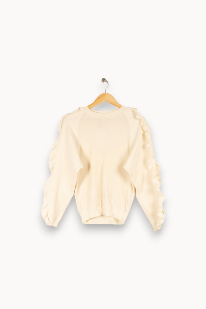 Pull blanc/beige - Taille XS/34 de la marque ba&sh | PARAD29409 - Vendu par Paradigme - Image 1
