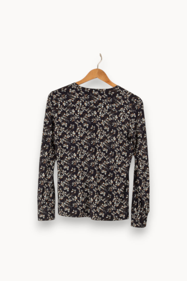 Chemise bleue à motifs - Taille XS/34 de la marque Caroll | PARAD29417 - Vendu par Paradigme - Image 2