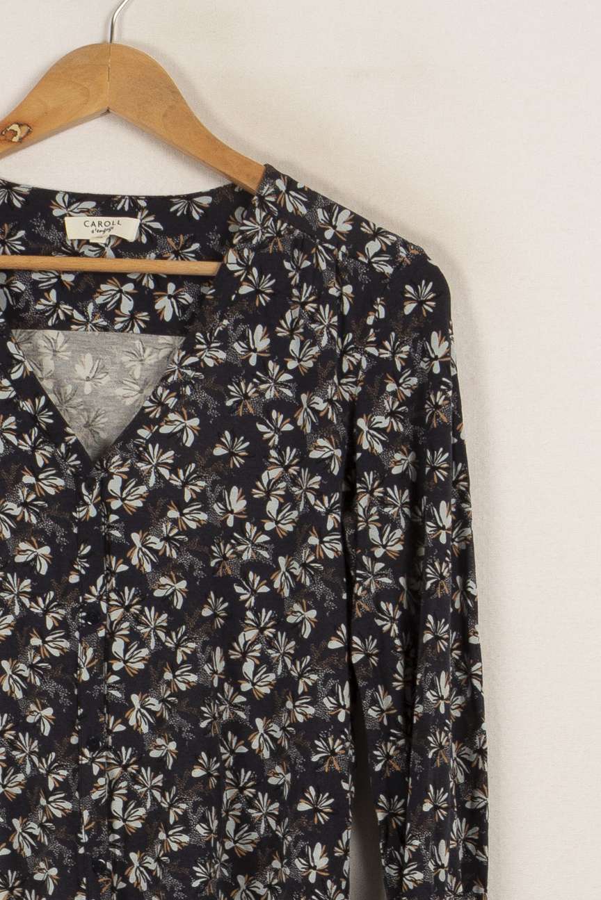 Chemise bleue à motifs - Taille XS/34 de la marque Caroll | PARAD29417 - Vendu par Paradigme - Image 1