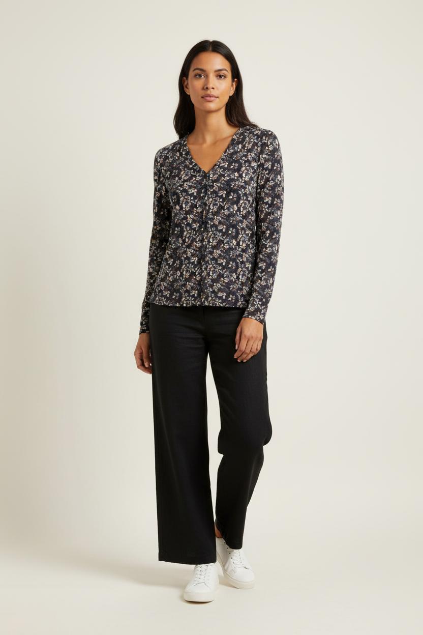 Chemise bleue à motifs - Taille XS/34