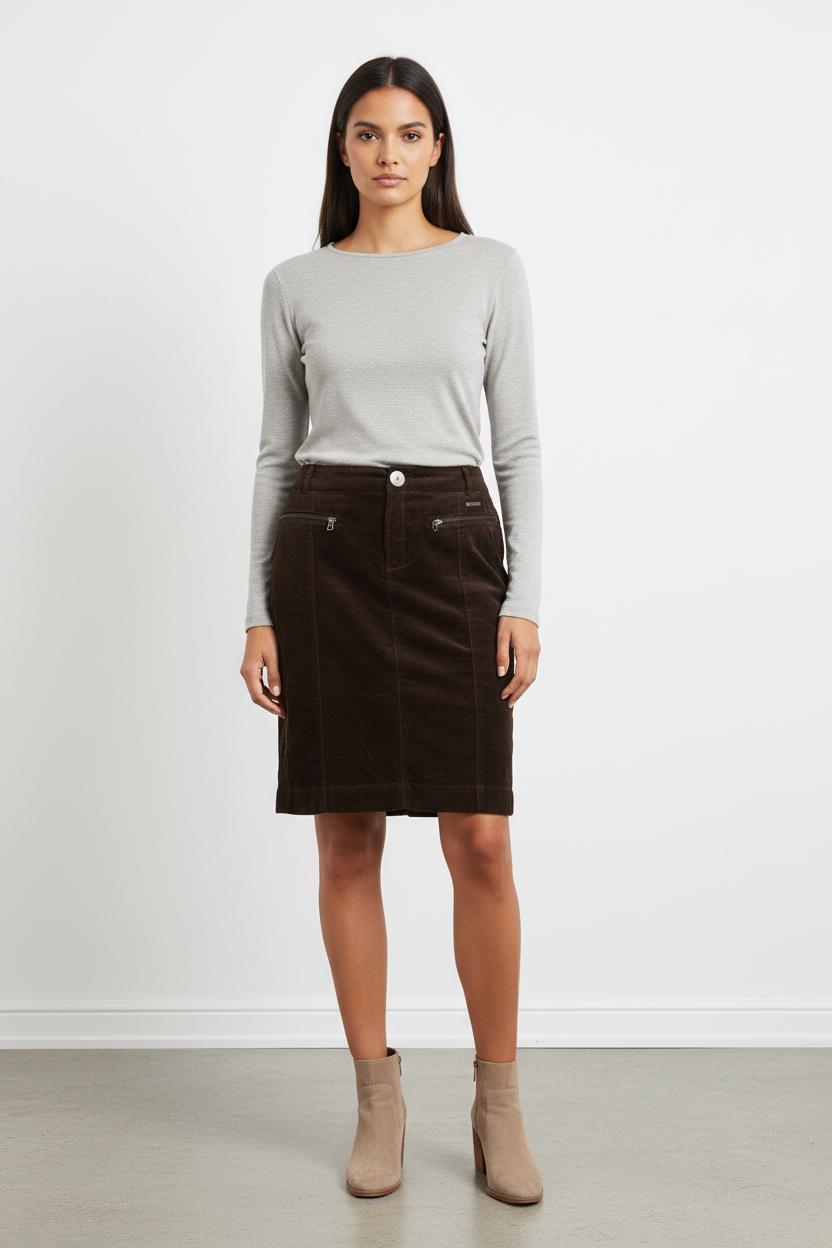 Jupe marron foncé - Taille S/36