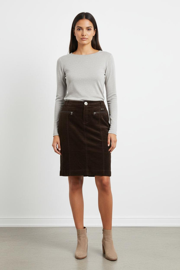 Jupe marron foncé - Taille S/36