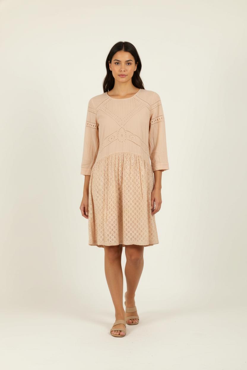 Robe rose en dentelle - Taille S/36