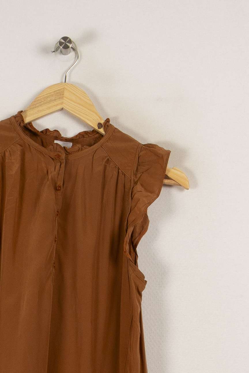 Robe marron - Taille L/40 de la marque Vanessa Bruno - Athé | PARAD29468 - Vendu par Paradigme - Image 2