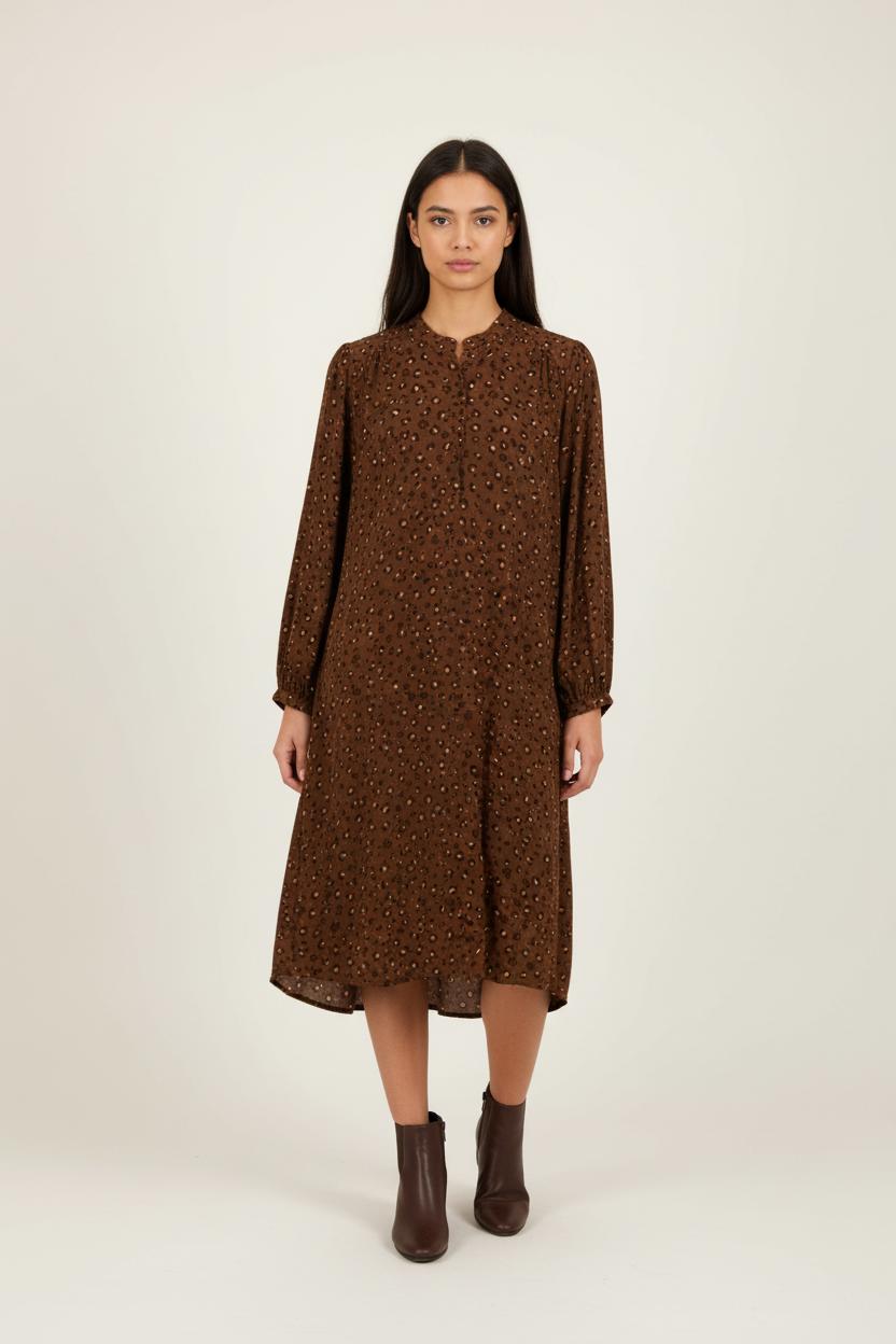 Robe léopard marron - Taille L/40