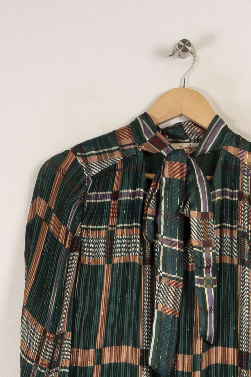 Robe verte à carreaux - Taille S/36 de la marque Derhy | PARAD29477 - Vendu par Paradigme - Image 2