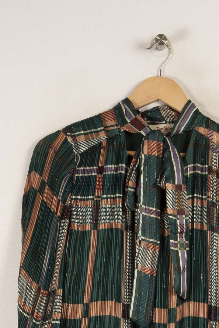 Robe verte à carreaux - Taille S/36 de la marque Derhy | PARAD29477 - Vendu par Paradigme - Image 2