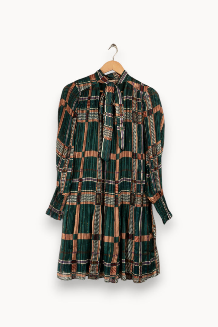 Robe verte à carreaux - Taille S/36 de la marque Derhy | PARAD29477 - Vendu par Paradigme - Image 1