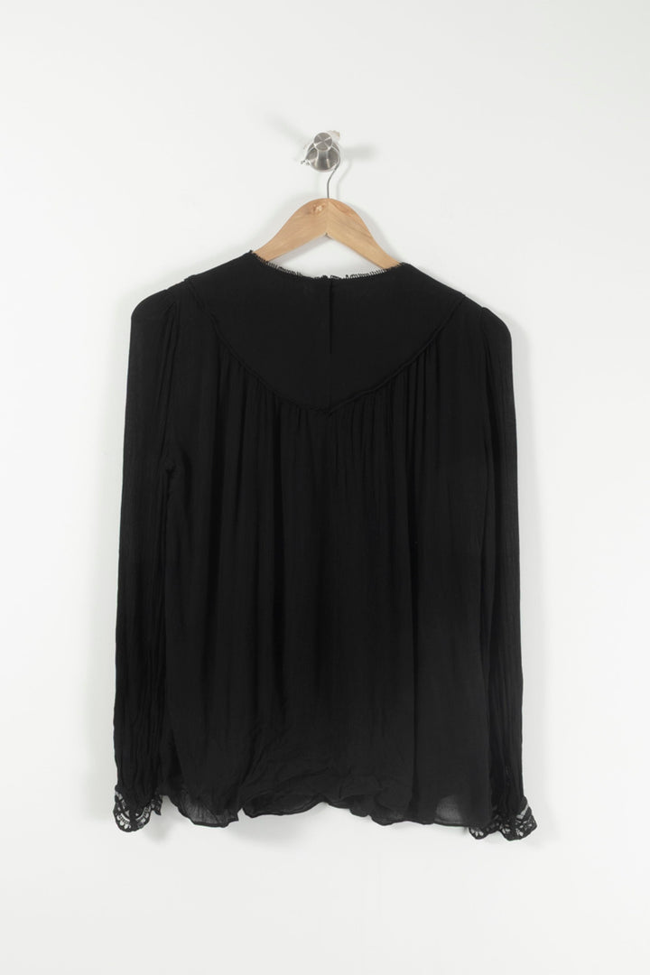 Blouse Noire - Taille L/40 de la marque ba&sh | PARAD29486 - Vendu par Paradigme - Image 4
