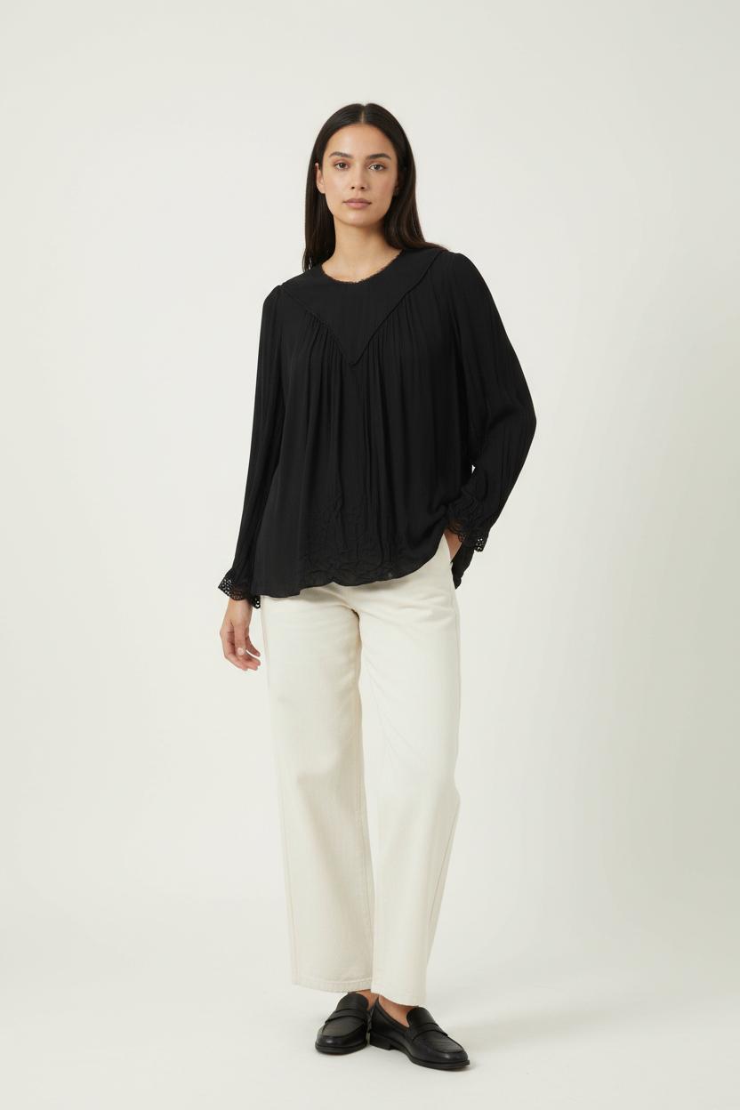 Blouse Noire - Taille L/40 de la marque ba&sh | PARAD29486 - Vendu par Paradigme - Image 1