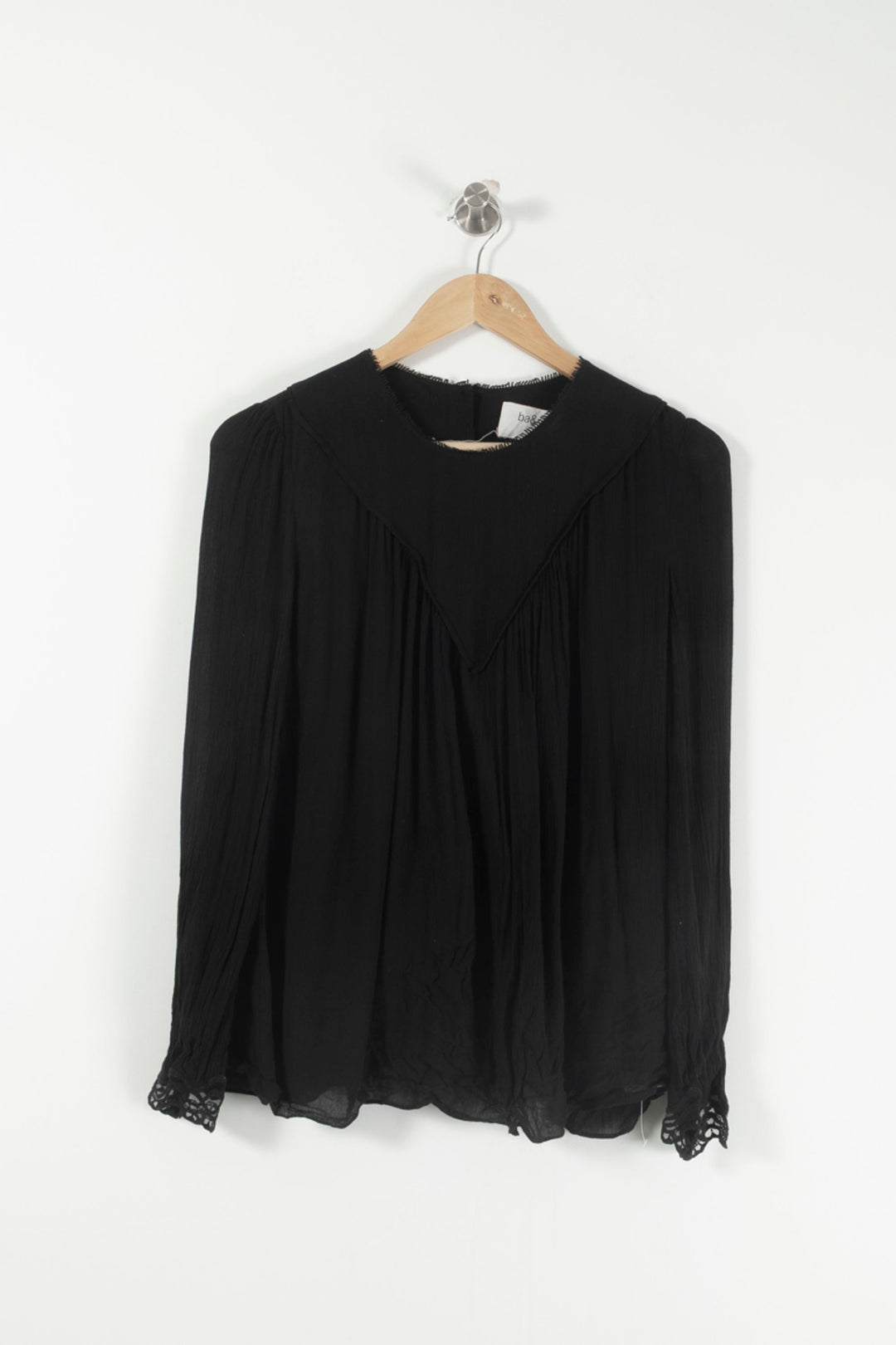Blouse Noire - Taille L/40 de la marque ba&sh | PARAD29486 - Vendu par Paradigme - Image 2