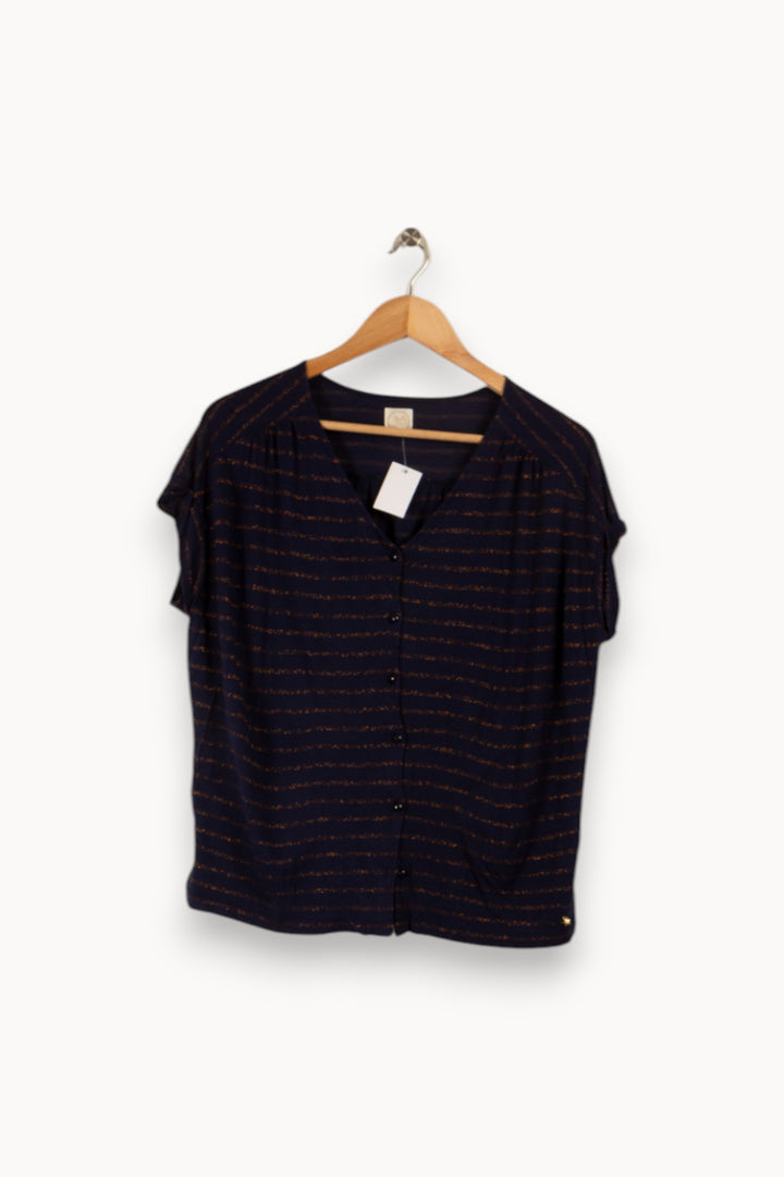 Top bleu rayé - Taille Unique de la marque Des petits hauts | PARAD29489 - Vendu par Paradigme - Image 1