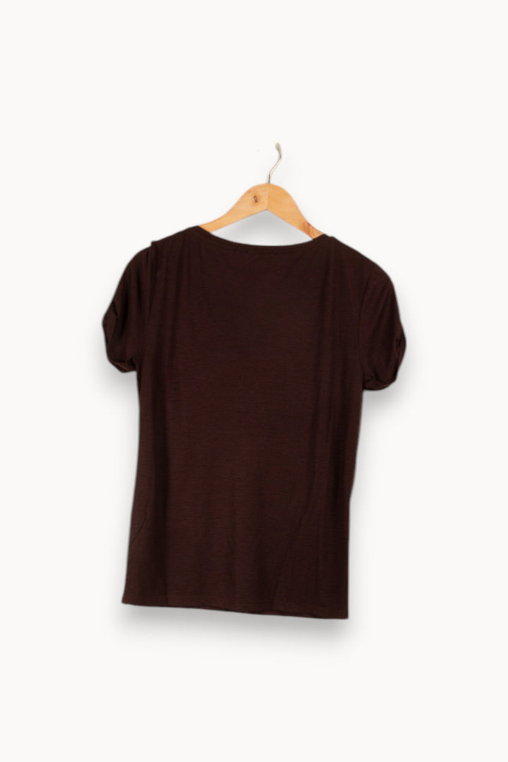 T-shirt Bordeaux - Taille S/36
