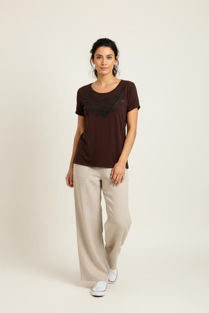 T-shirt Bordeaux - Taille S/36