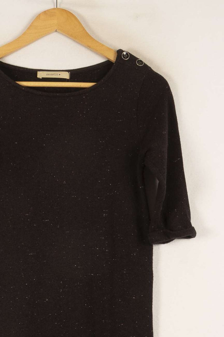 Robe Droite Noire - Taille S/36 de la marque Sessùn | PARAD29509 - Vendu par Paradigme - Image 3