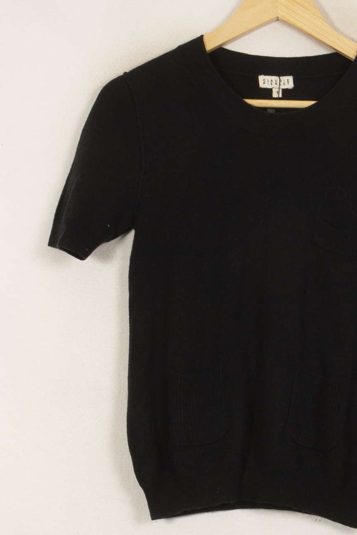 Pull Noir - Taille S/36 de la marque Claudie Pierlot | PARAD29512 - Vendu par Paradigme - Image 3