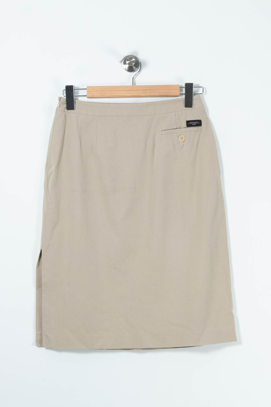 Jupe Midi Beige - Taille XL/42 de la marque Weekend Max Mara | PARAD29520 - Vendu par Paradigme - Image 4