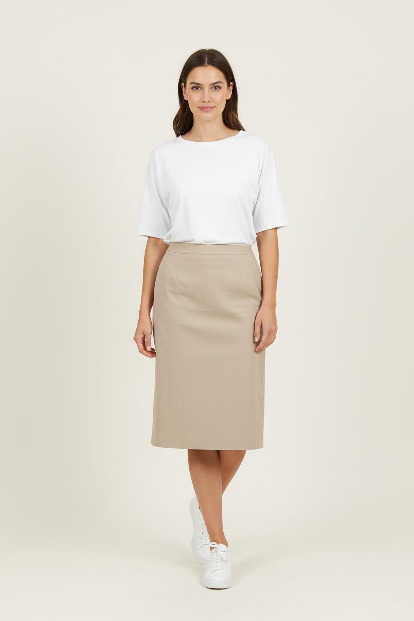 Jupe Midi Beige - Taille XL/42 de la marque Weekend Max Mara | PARAD29520 - Vendu par Paradigme - Image 1