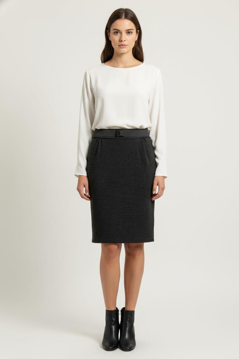 Jupe Crayon Grise - Taille S/36 de la marque Paul & Joe Sister | PARAD29536 - Vendu par Paradigme - Image 1