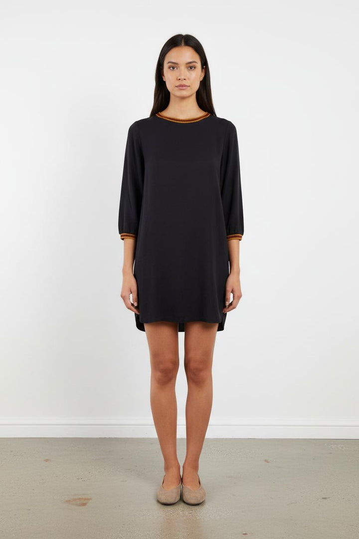 Robe bleue foncée avec détails - Taille M/38