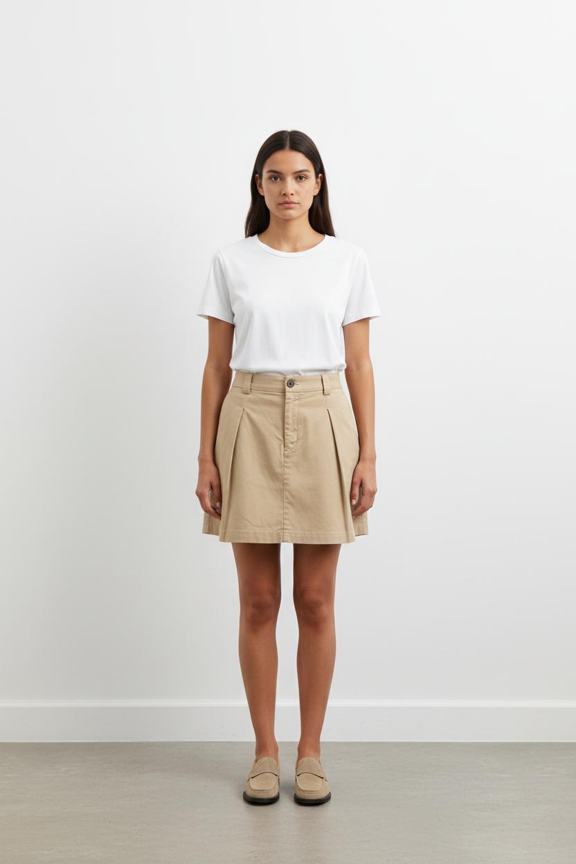 Jupe Courte Beige - Taille L/40