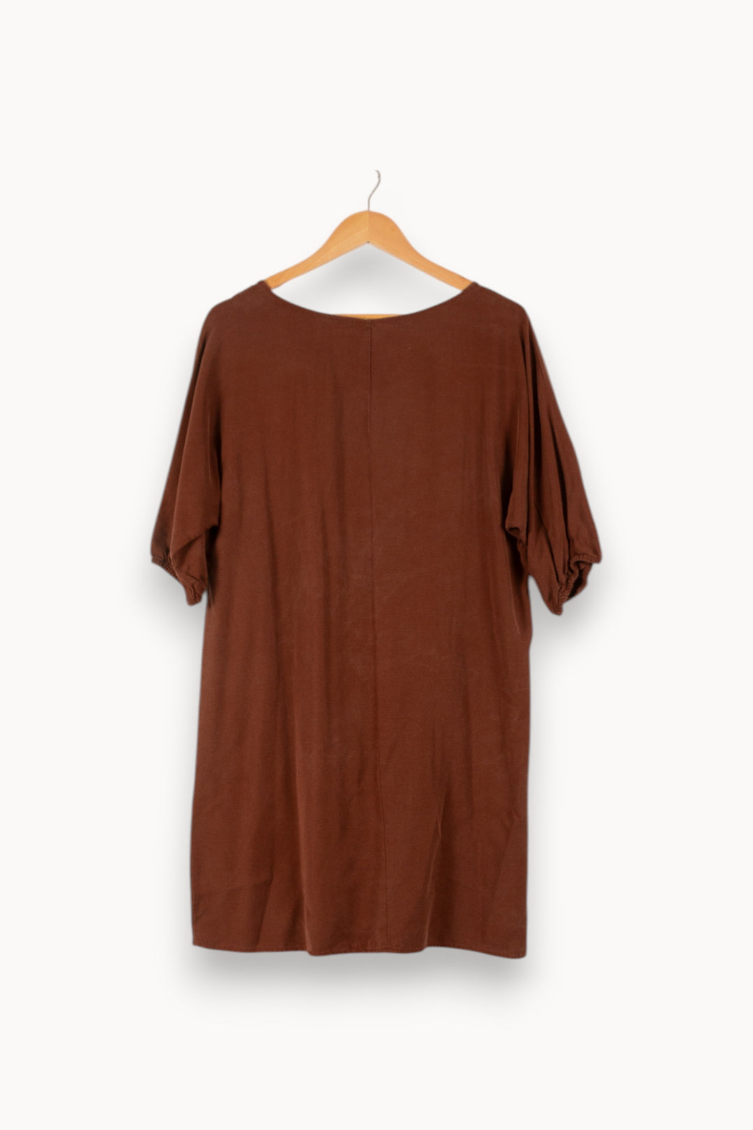 Robe Droite Marron - Taille S/36 de la marque American Vintage | PARAD29567 - Vendu par Paradigme - Image 4