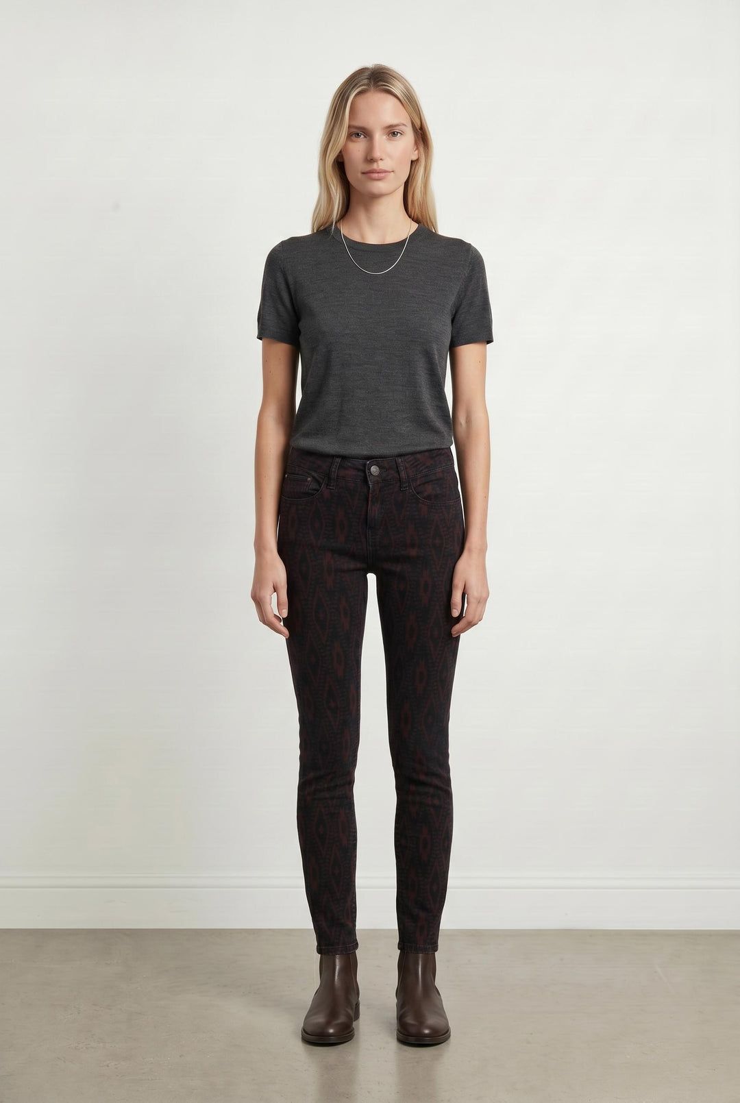 Jean Noir et Bordeaux - Taille XS/34 de la marque The Kooples | PARAD29568 - Vendu par Paradigme - Image 1