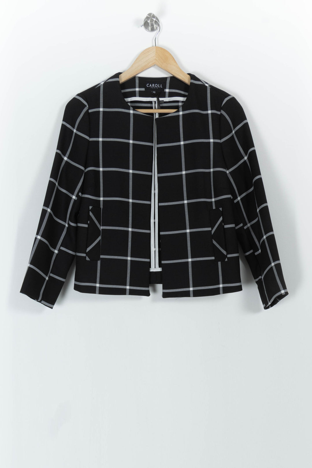 Veste Noire et Blanche - Taille L/40 de la marque Caroll | PARAD29624 - Vendu par Paradigme - Image 2
