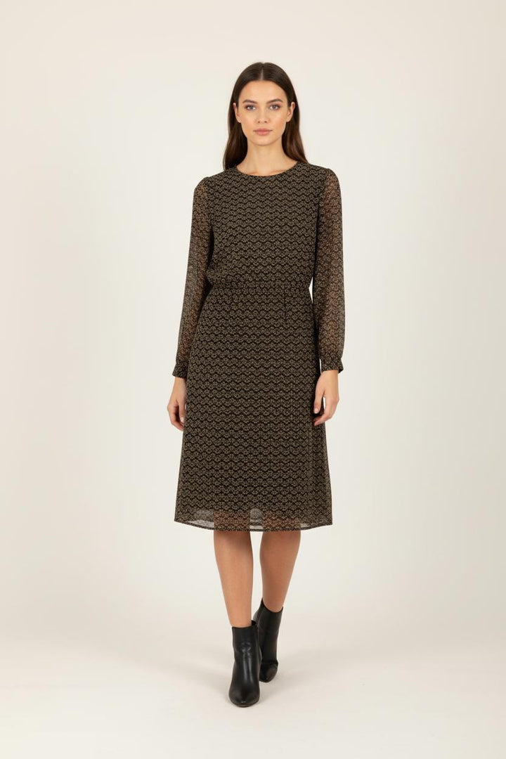 Robe noire à motifs - Taille S/36