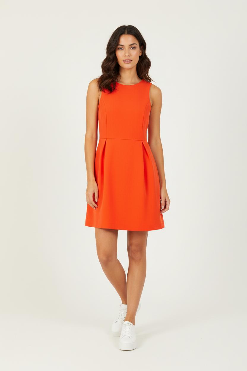 Robe rouge-orange fluo - Taille M/38