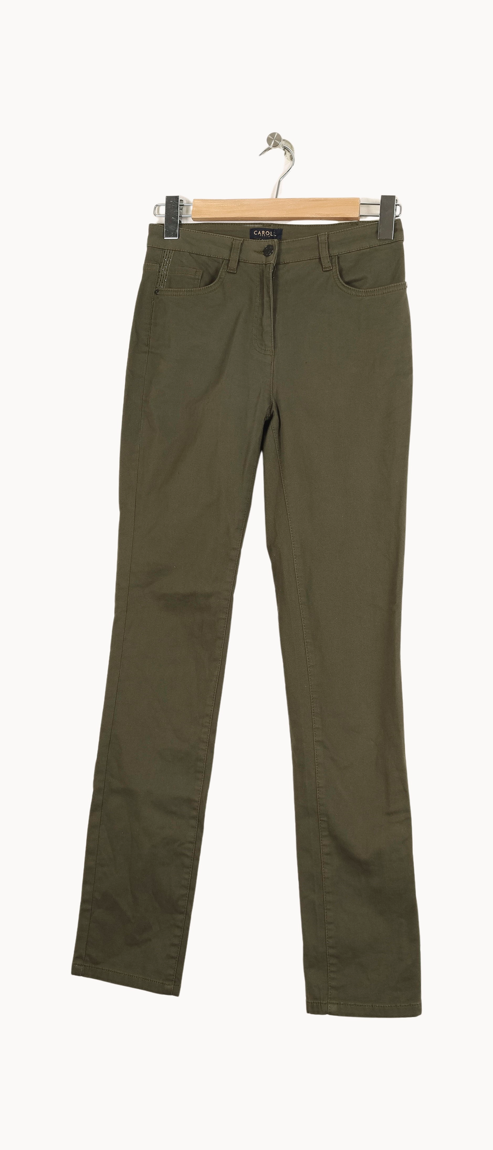 Pantalon Vert - Taille S/36 de la marque Caroll | PARAD29733 - Vendu par Paradigme - Image 2
