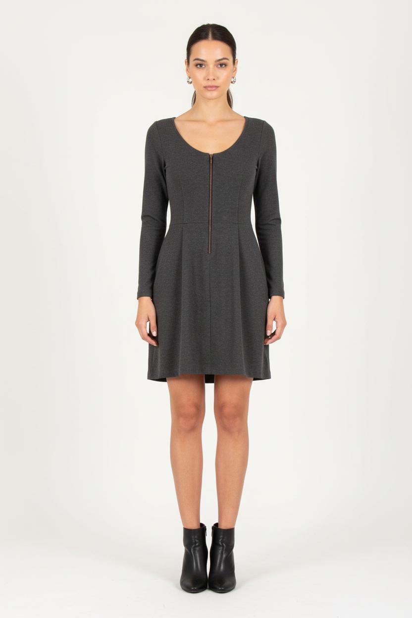 Robe Courte Grise - Taille XS/34 de la marque IKKS | PARAD29751 - Vendu par Paradigme - Image 1