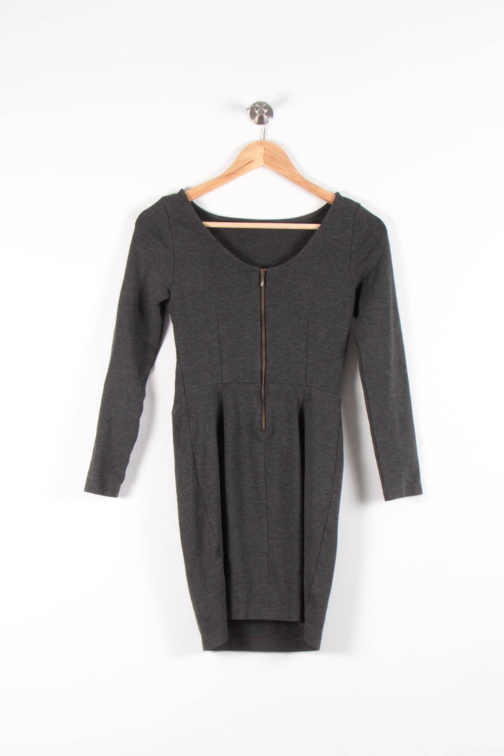 Robe Courte Grise - Taille XS/34 de la marque IKKS | PARAD29751 - Vendu par Paradigme - Image 2
