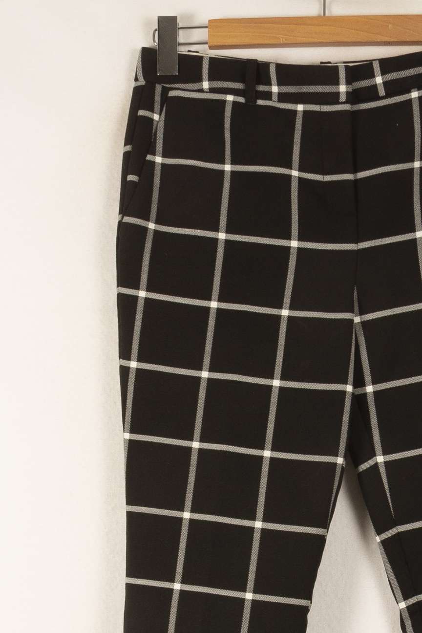 Pantalon À Carreaux Noir et Blanc - Taille L/40 de la marque Caroll | PARAD29934 - Vendu par Paradigme - Image 3