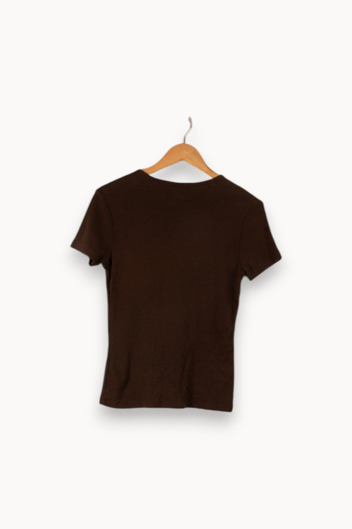 T-shirt Marron - Taille S/36 de la marque Caroll | PARAD31002 - Vendu par Paradigme - Image 3