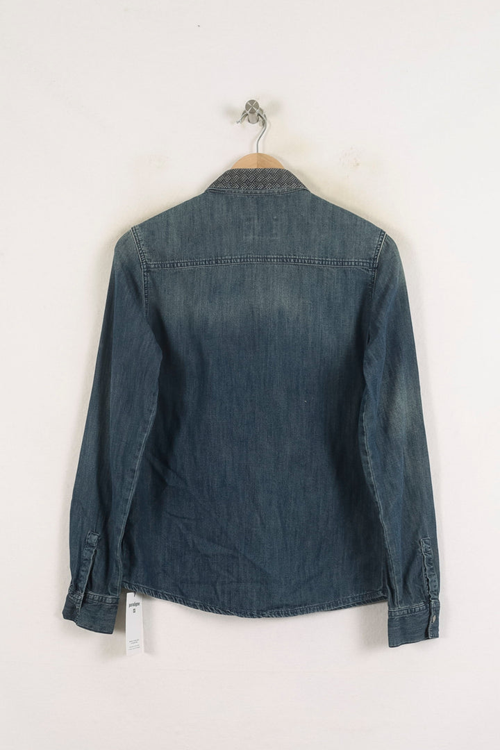 Chemise en Jean Bleue - Taille M/38 de la marque IKKS | PARAD31020 - Vendu par Paradigme - Image 4