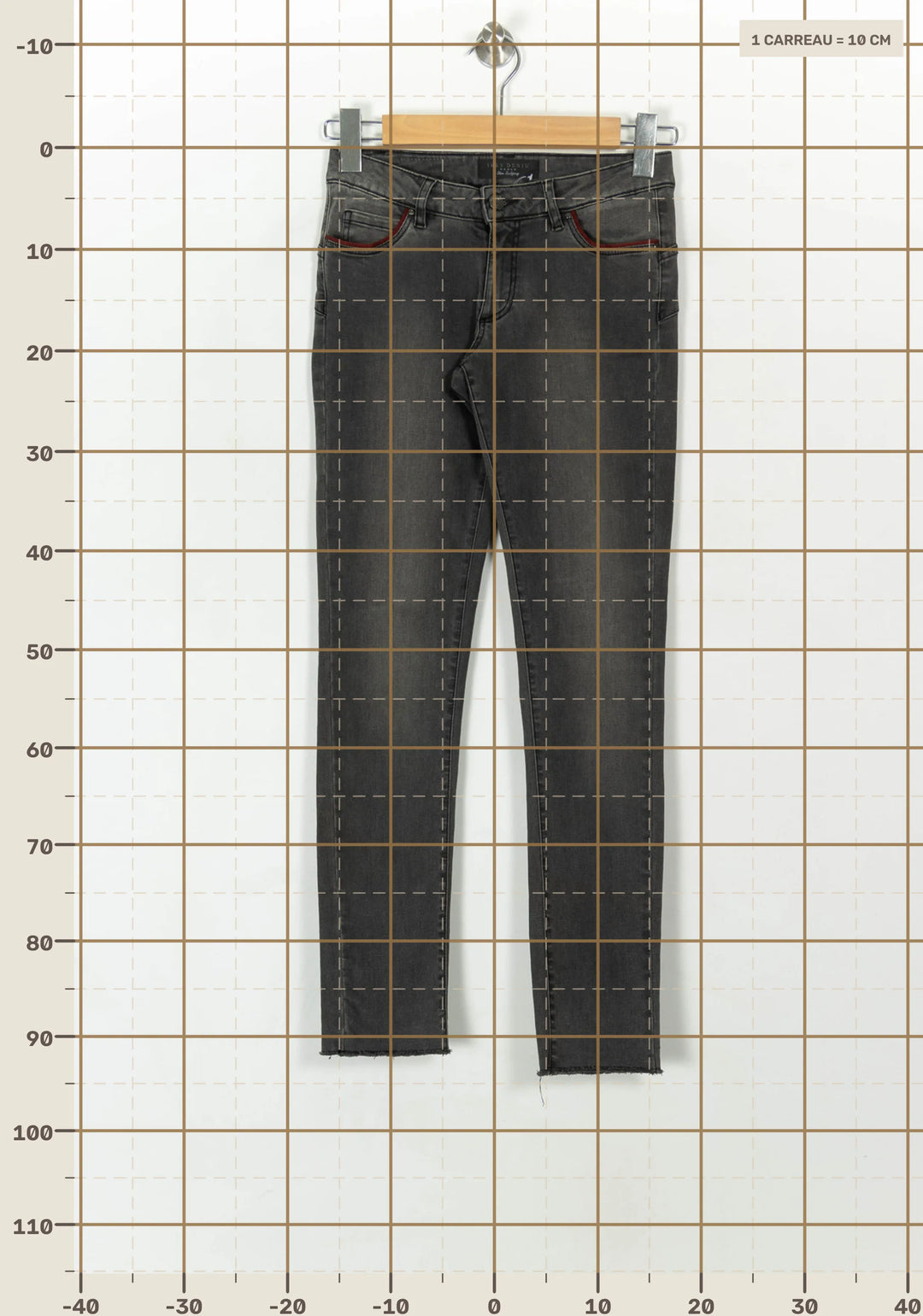 Jean Gris - Taille XS/34 de la marque IKKS | PARAD31034 - Vendu par Paradigme - Image 4