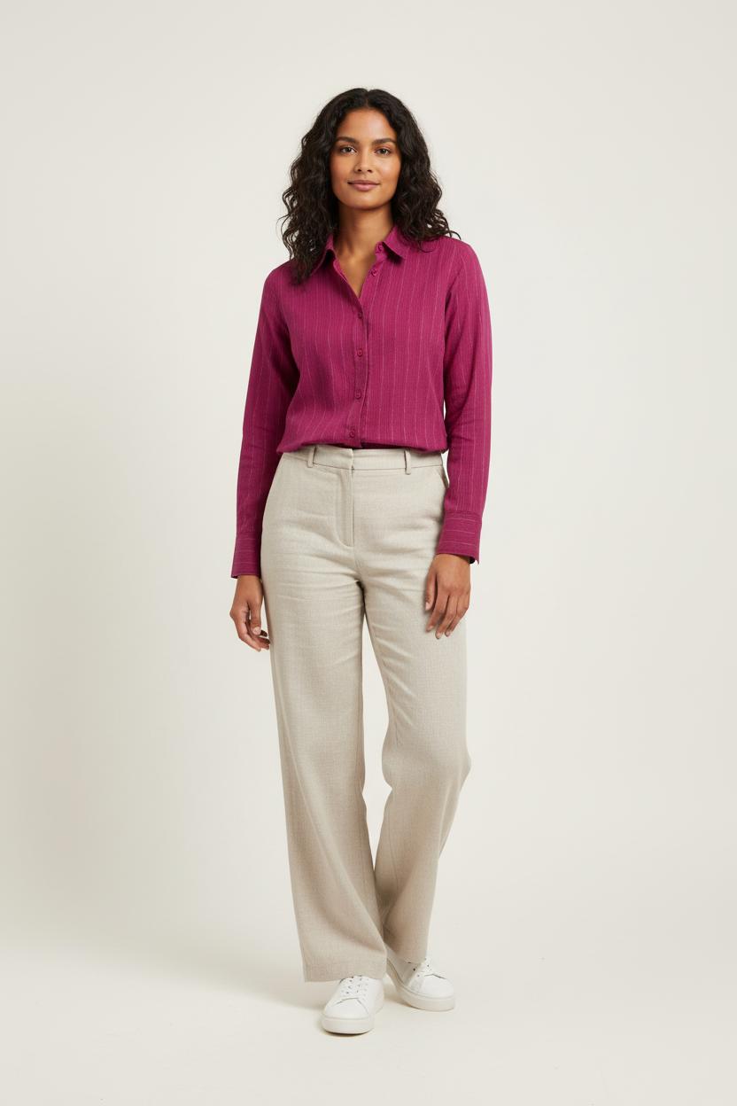 Chemise violette rayée - Taille L/40