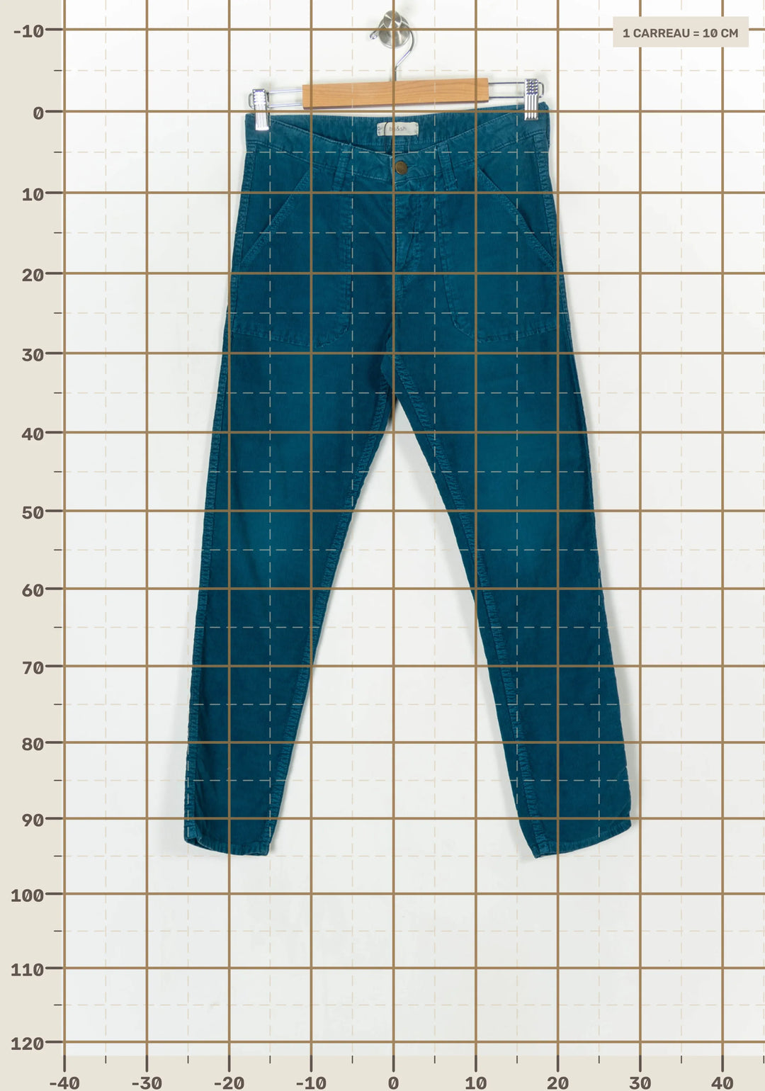 Pantalon en velours côtelé Bleu - Taille S/36 de la marque ba&amp;sh | PARAD31047 - Vendu par Paradigme - Image 4