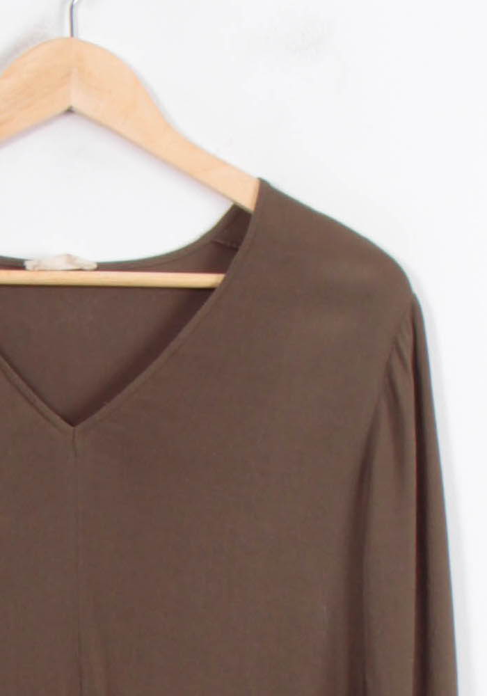 Robe Longue Marron - Taille S/36 de la marque American Vintage | PARAD31055 - Vendu par Paradigme - Image 3