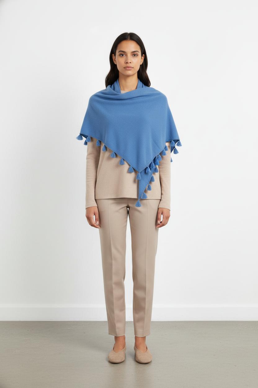 Poncho 100% cashmere - Taille T.U.